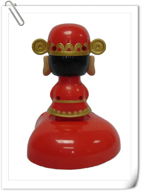 Moving solar figure cartoon miniature car decoration toy