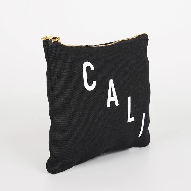 China Factory Wholesale metal zipper pouch Fashion canvas bag with zipper