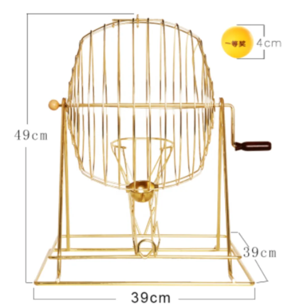 Metal hand lottery machine/metal bingo game set/toy bingo machine