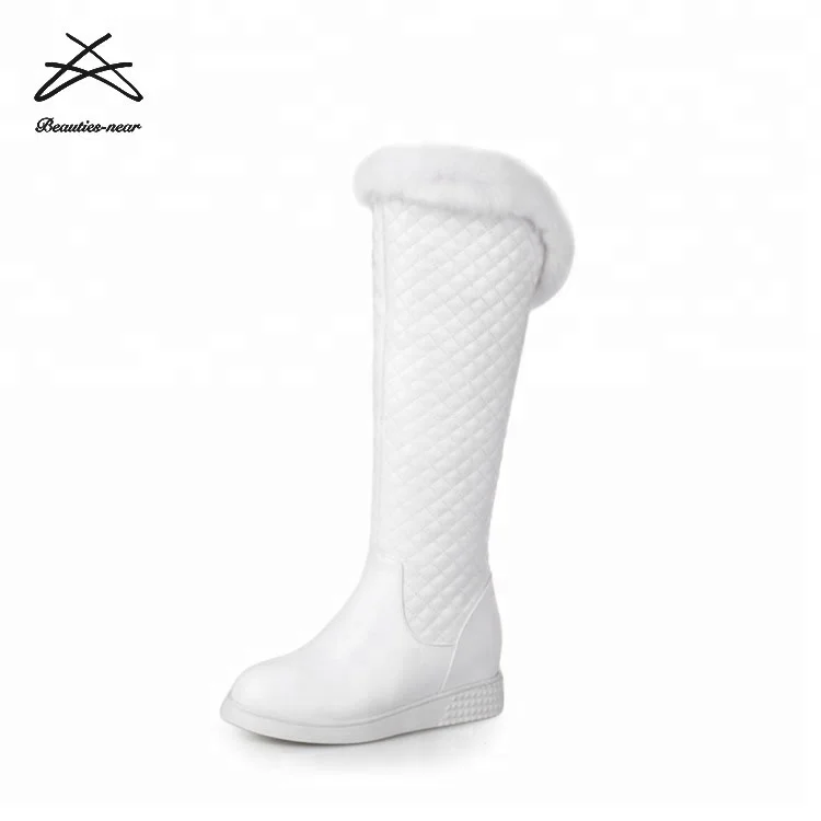 New Arrival pu leather Winter Fur Snow Boots Women