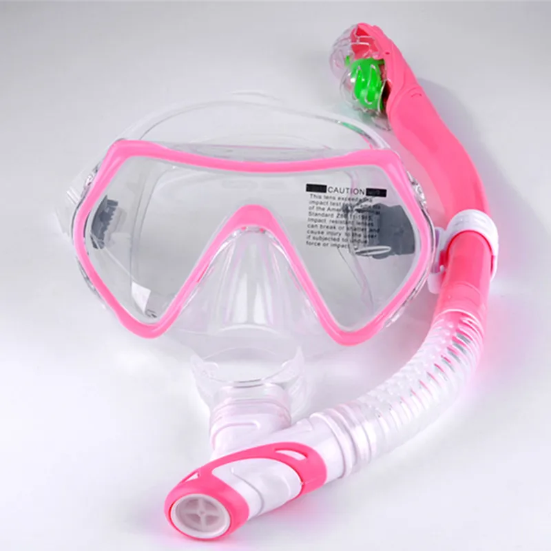 
Adult Diving Mask and Snorkel Set Tempered Glasses Underwater Swimming Mask 