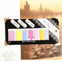 Bright Colorful Lovely Nail Arts Sticker 14 pcs set Waterproof Nail Decal Art Sticker Gel Polish