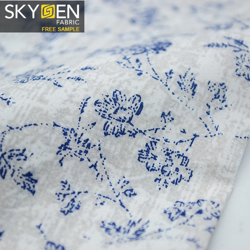 Skygen Guangzhou shirts clothing 60x60 thailand woven 100%cotton fabric roll textile
