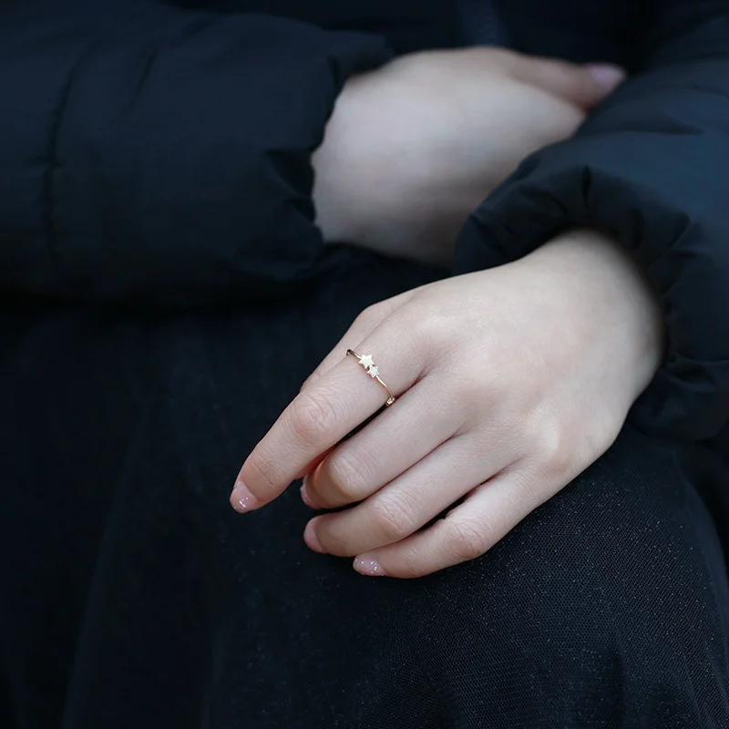 
Hot Matt Star Solid 14K gold Ring With Clear Diamond Women Jewelry Available Size 5/6/7/8/9 Fast Shipping 