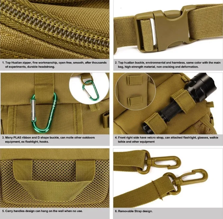 Tactical Waist Pack Bag Fanny Pack Sling Bag Range Bag EDC Camera Bag with Shoulder Strap for Outdoor,Sports,Jogging