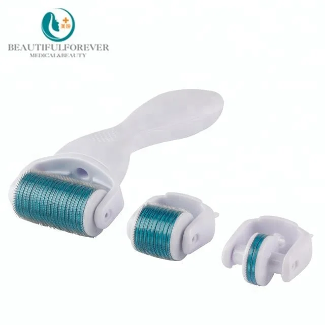 Microneedling Scar Removal Skin Rejuvenation Treatment Replaceable 3 in 1 Dermaroller Kit