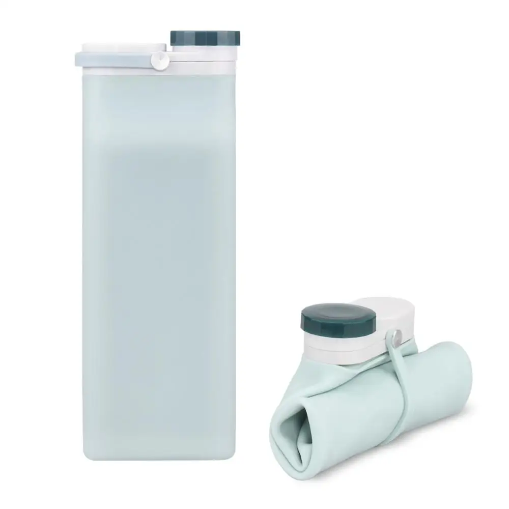 
Portable Refillable Milk Silicone Collapsible Bottles with a Handle 