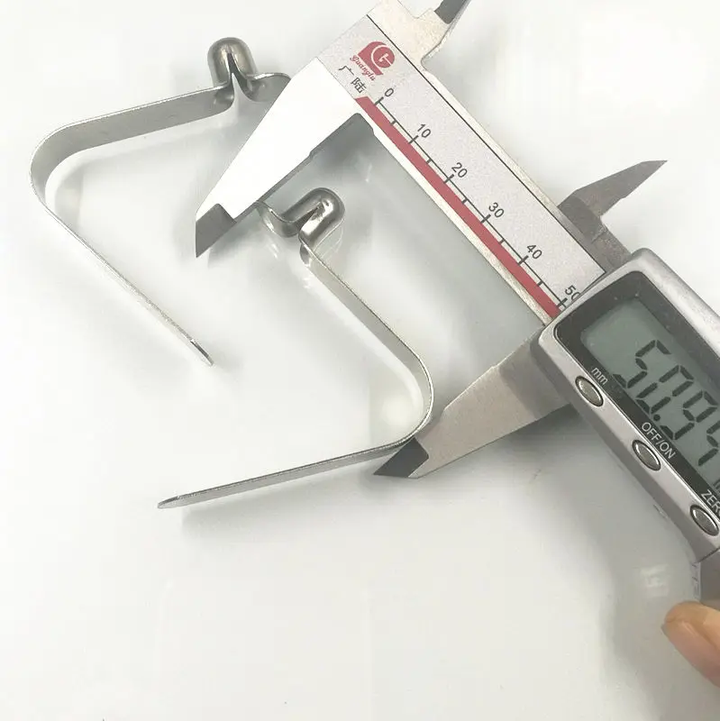 V shape spring loaded button , spring clip with button fastener tube lock scaffold