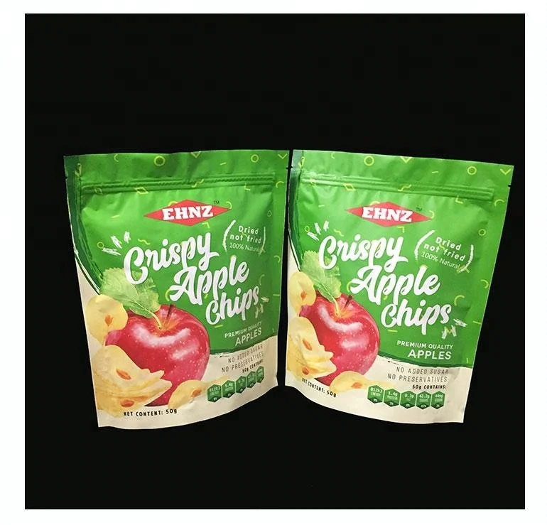 Stand up chips packing zip lock aluminum foil bag