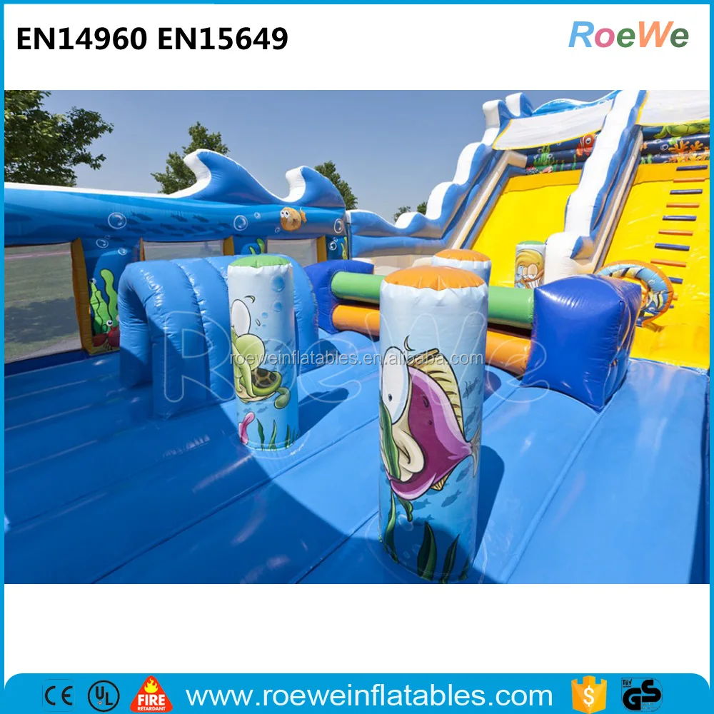 inflatable big seaworld slide,inflatable Mega sea world slide for sale,inflatable ocean theme bouncy castle jumper