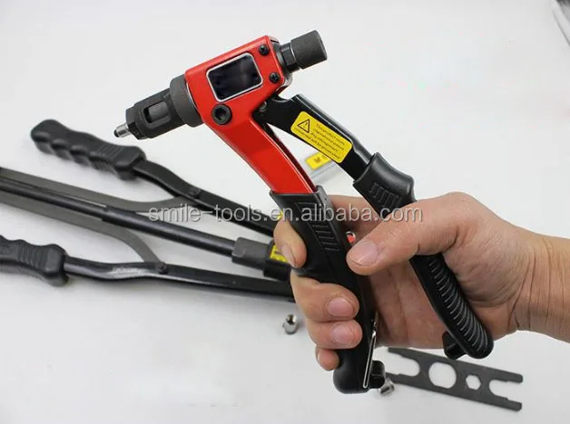 Промышленного уровня Heavy Duty 11 дюймов двойной ручной заклепочная гайка инструмент заклепки гайки пистолет две стороны