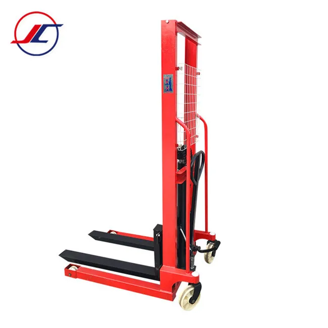 Factory price forklift manual hydraulic mechanical lifter mini stacker machine