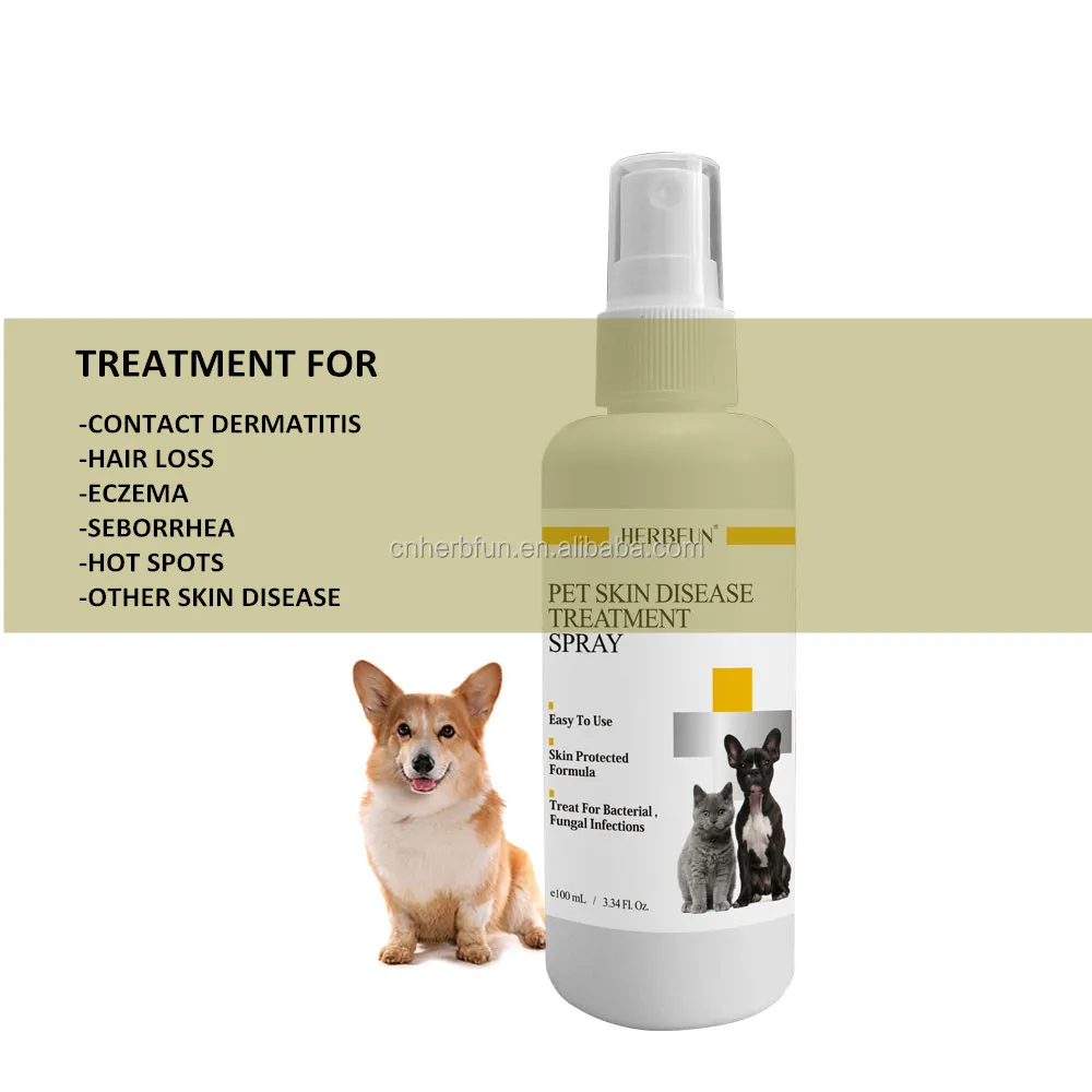 
Pet medicine anti Itch dog dry skin relief spray skin care remedies anti fungal dandruff spray for dog and cat 