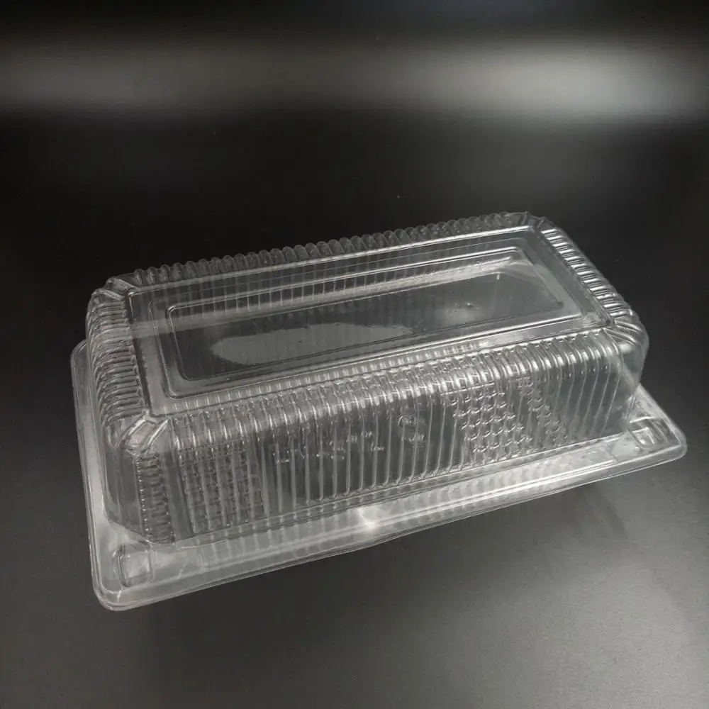 
high quality rectangular transparent cake plastic box for food container 