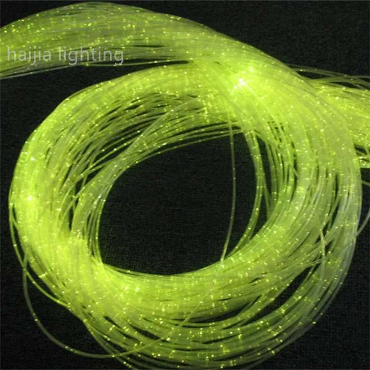 Low attenuation 1mm cutting straightening sparkle plastic optic fiber pof for pendant star fiber light