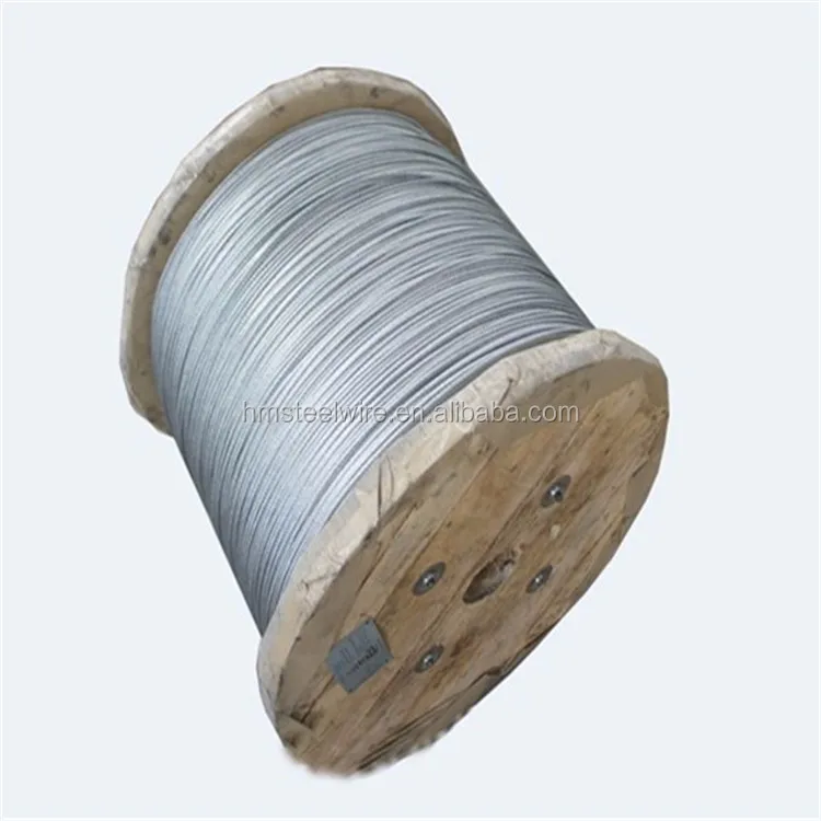 1*7 Electric Wire Cables Hot Dip Galvanized Strand Steel Wire Rope