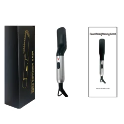 Private Label Hair Salon Products Male And Female Hair Massaging Combs Lcd Display Electric Hair Brush Beard Straightener