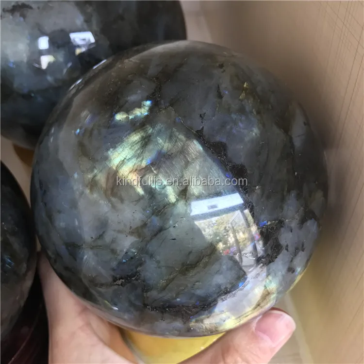 Natural Flashy Labadorite Stone Crystal Ball For Sale