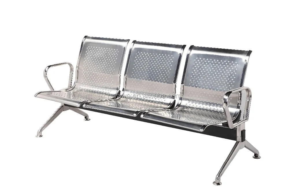 Good Design Stainless Steel Chair with Middle Arm Waiting Chairs for Barber Shop (YA-52)