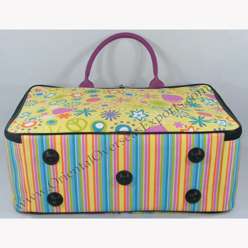 Индивидуальный разноцветный холщовый игрушечный чемодан с принтом