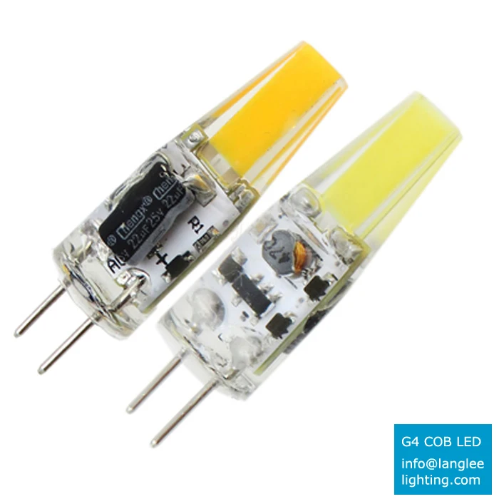 10-30VDC 12V 24V Silicone 1505 COB Capsule Cap LED Bulbs G4 Light Lamp Bulb