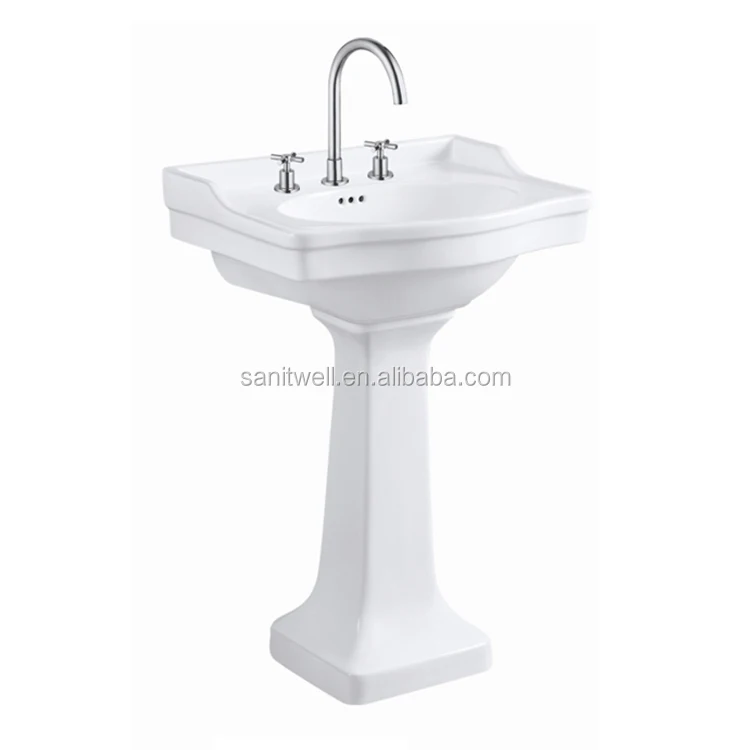 Modern flower floor standing bathroom wash face basin sink