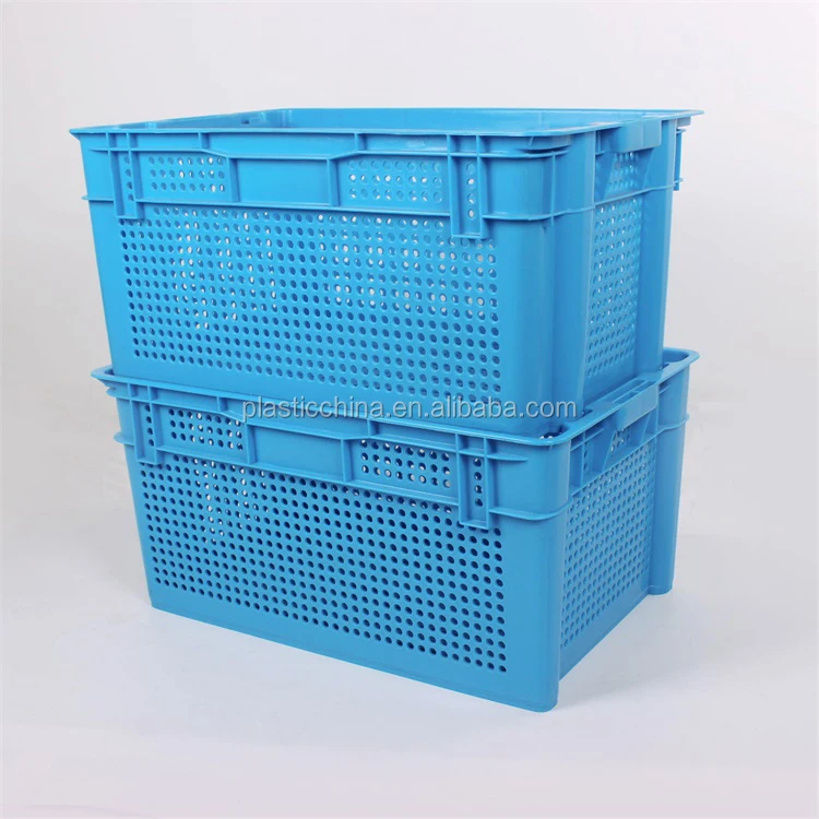 Large Farm Use Storage Stackable Plastic Crates For Fruits and Vegetables