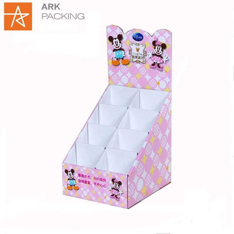 Customized Flooring Merchandise Display HOOK Paper Corrugated Cosmetics Cardboard Display
