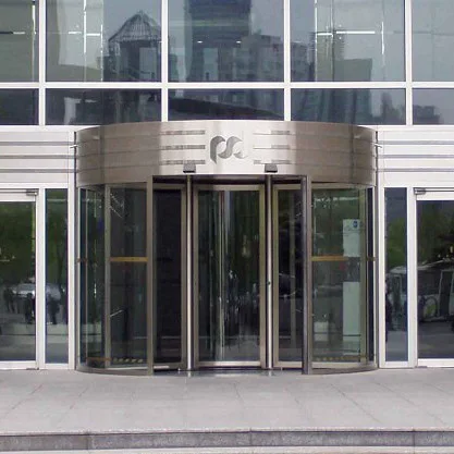New design aluminum alloy rotating glass doors for hotel building