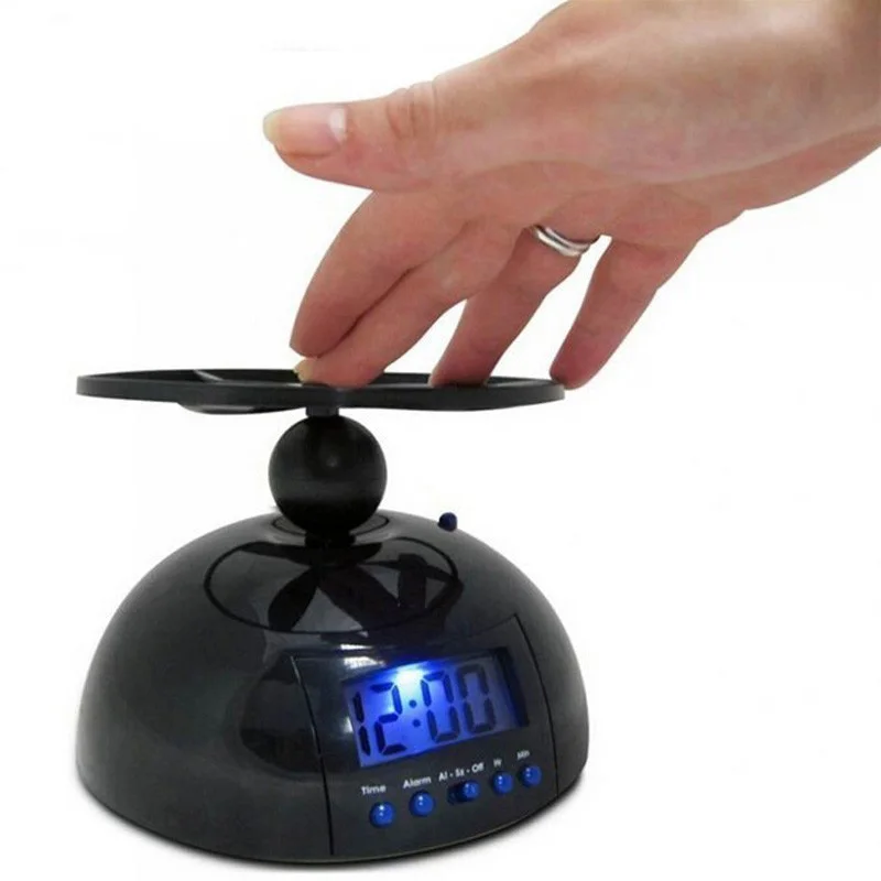 UCHOME 2021 Creative flying alarm clock crazy annoying lazy helicopter led digital clock