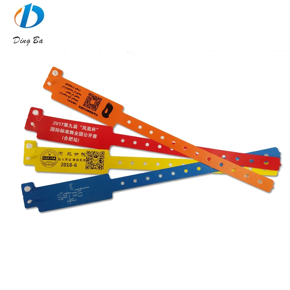 Custom One-off Synthetic Wrist Bands Club Admission VIP ID Bracelets Plastic Wristbands Bracelets Car Cute Plastic Lock