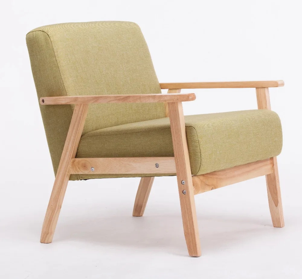 
single seat solid wooden leisure cafe sofa armchair BAC-132 