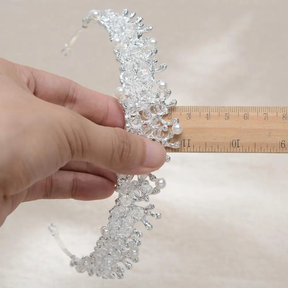 
Wholesale factory price Pearl Princess Crown Tiaras wedding Crowns for Bride 