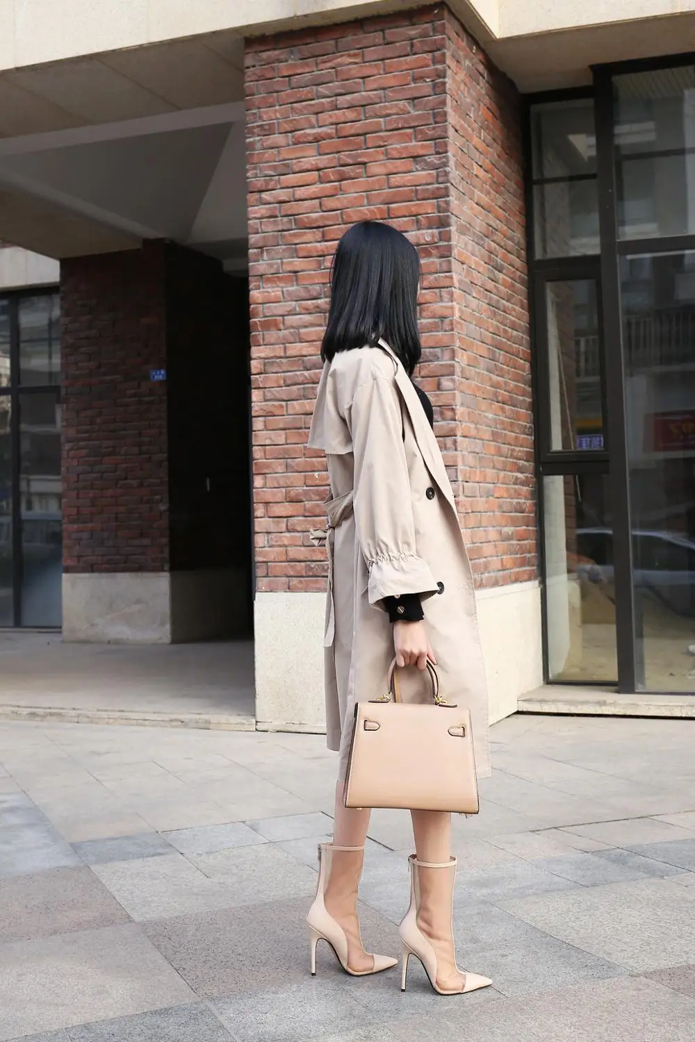 Black Mesh Hollow Out Women High Heel Ankle Sandal Boot 2018