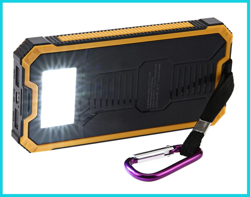 
Shenzhen new products portable charger Solar power bank 10000mah 