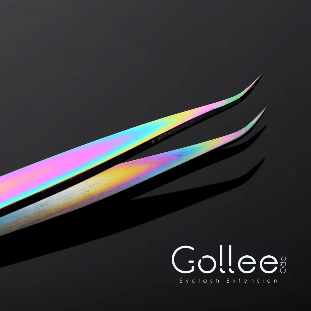 Rainbow Color Best Volume Curved Eyelash Separator Tool Eyebrow Tweezers