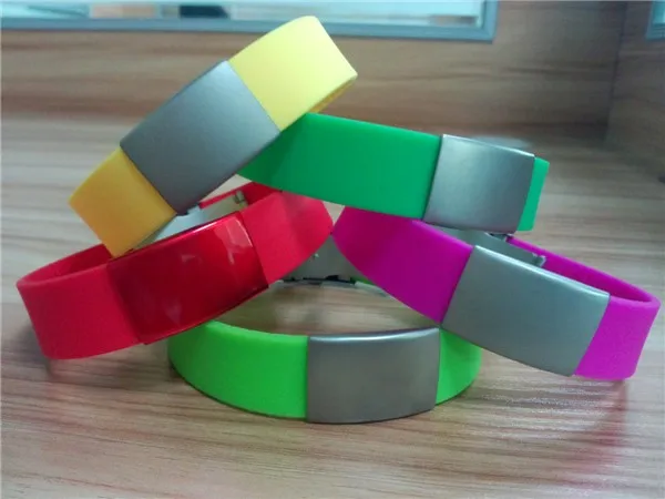 Waterproof rubber band sports wristbands runners identity bracelet