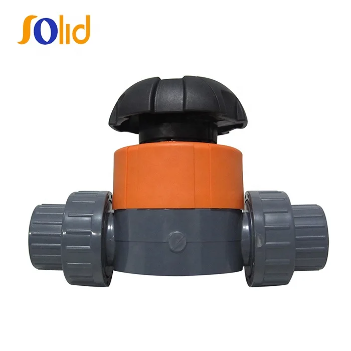 Manual Plastic UPVC PVC Double Threaded True Union Water Valve Ball Valve
