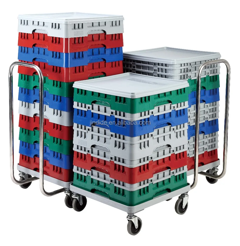 Plastic Glass Rack Dishwasher Glass Rack Trolley with Handle Hotel Supplies With NSF Certification