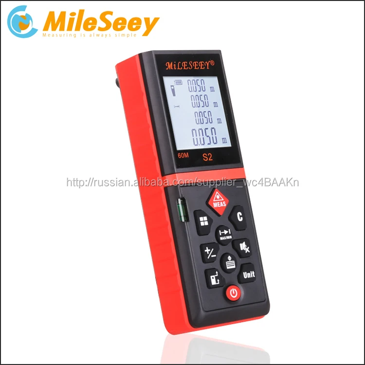 Mileseey S2 красный 60 м строительные инструменты ручка лазерный дальномер модуль метр