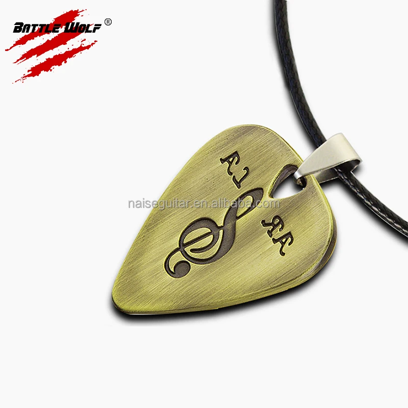 Custom Pendant Guitar Pick Vintage Necklace