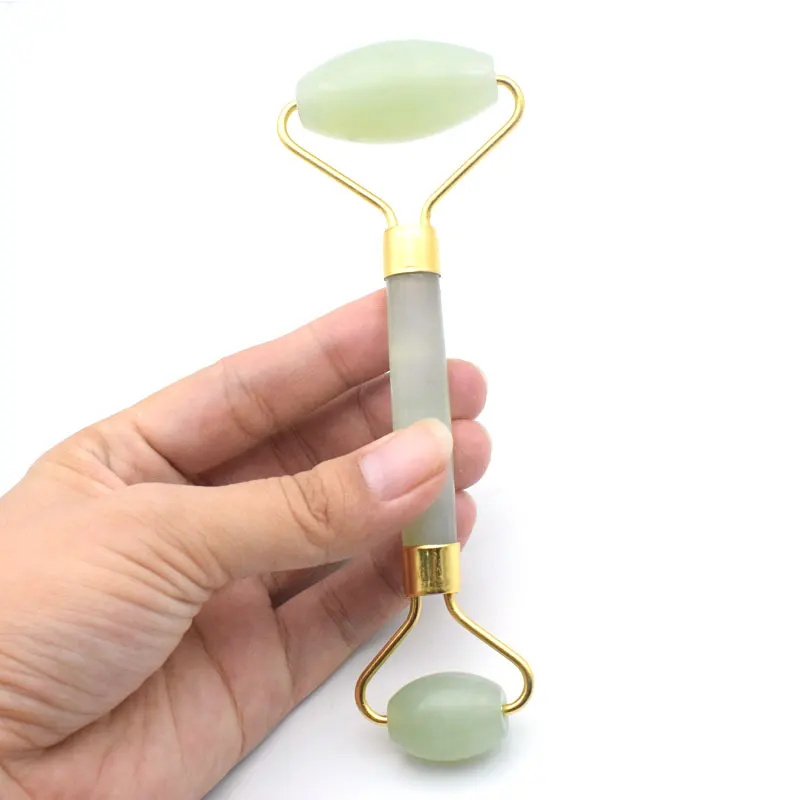 Hot sale healing slimming wrinkle treatment crystal roller jade ball for face, neck, and eyes