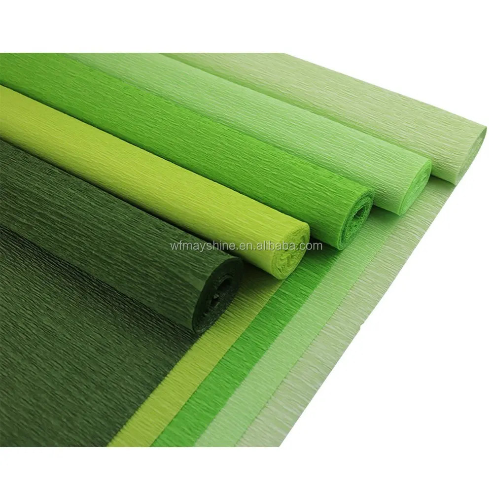 Травяная зеленая, зеленая лайма, темно-зеленая крепированная бумага для украшения свадьбы