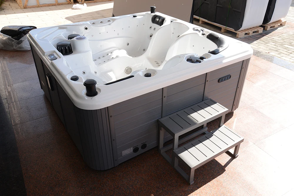 Sunrans luxurious acrylic outdoor spa air whirlpool hydro hot tub for 5 people