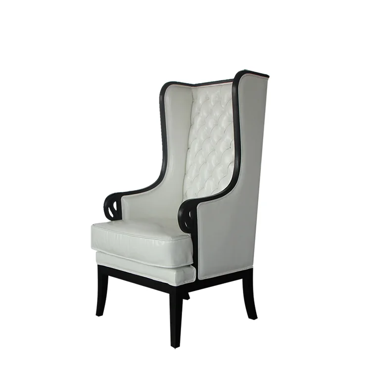 JiuWei Home Furniture Factory Wood fame armchairs lounge leather