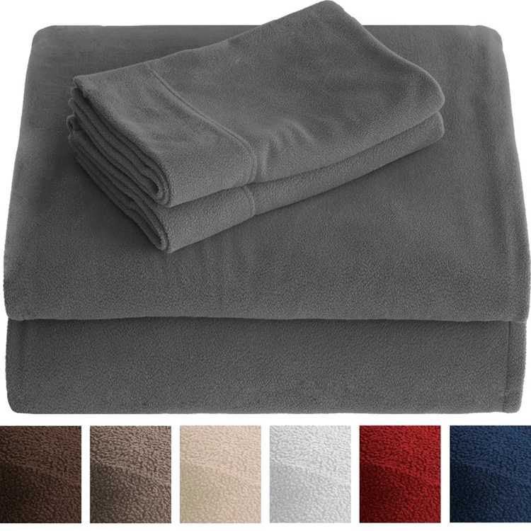 Soft & Cozy Twin Queen King Super King  Polar Fleece Sheet Luxury Bedding  Set 4 piece