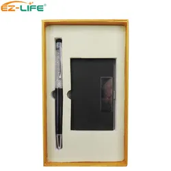 Popular romantic gifts items Fashional Stationery And Office Supplies Card Holder Custom Crystal Pen with wallet for women