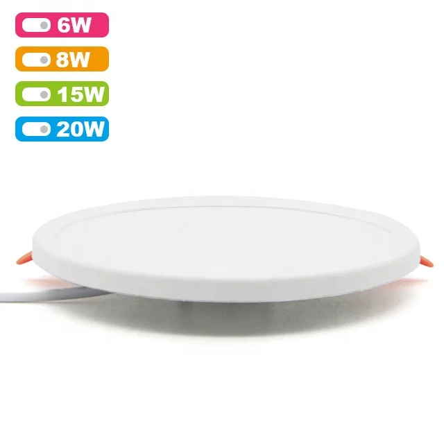 Chinese suppliers adjustable led panel light glass LGP recessed ceiling factory lamp 6W round indoor lighting