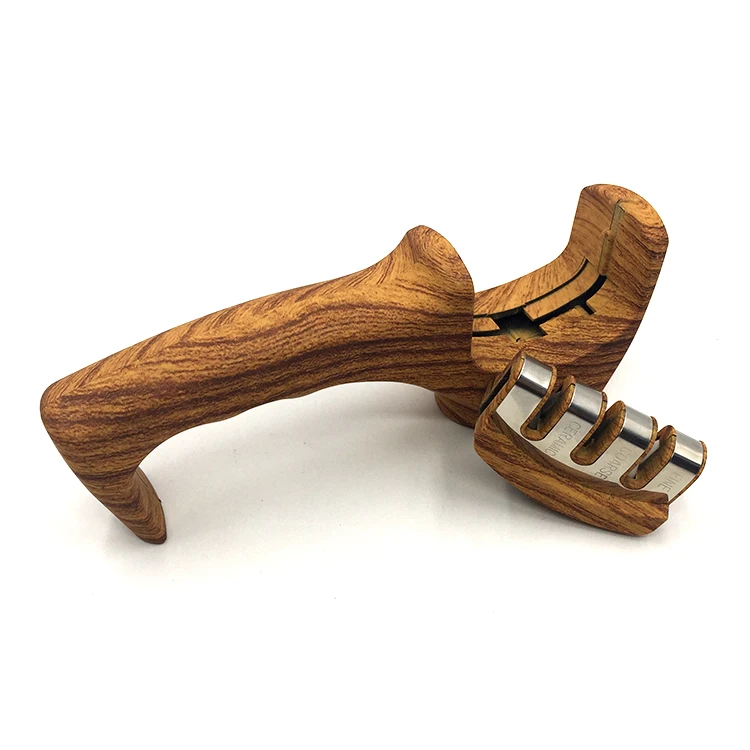 Wooden grained knife sharpener wood painted sharpener