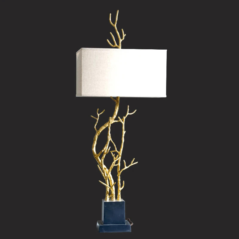Office Hotel Decorative Side Table Lamp Style Brass Luxury Decorative High Quality Vintage Modern Tree Branch Home LED 50 Bronze